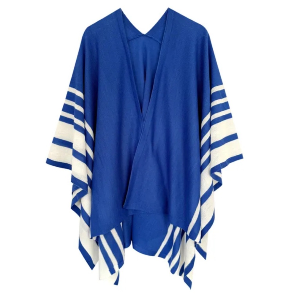 Blue and White Wrap